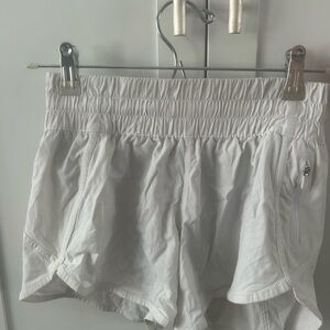 Lululemon white running shorts